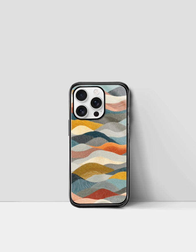 Woven Waves | Premium Glossy Protective iPhone Glass Case