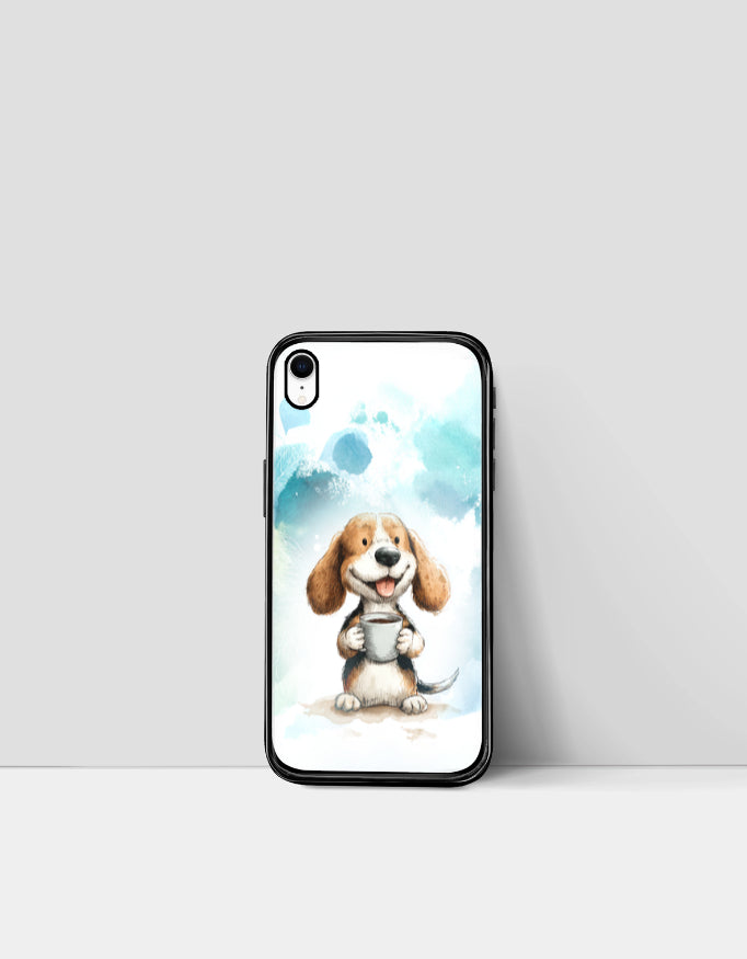 Beagle Brew Smile | Premium Glossy Protective iPhone Glass Case