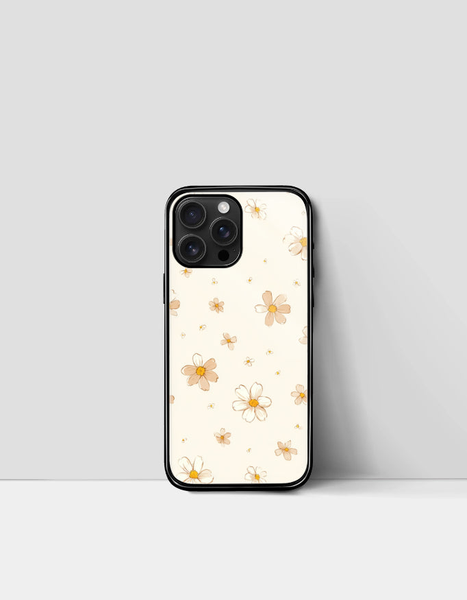 Golden Gleam | Premium Glossy Protective iPhone Glass Case