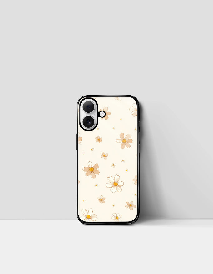 Golden Gleam | Premium Glossy Protective iPhone Glass Case