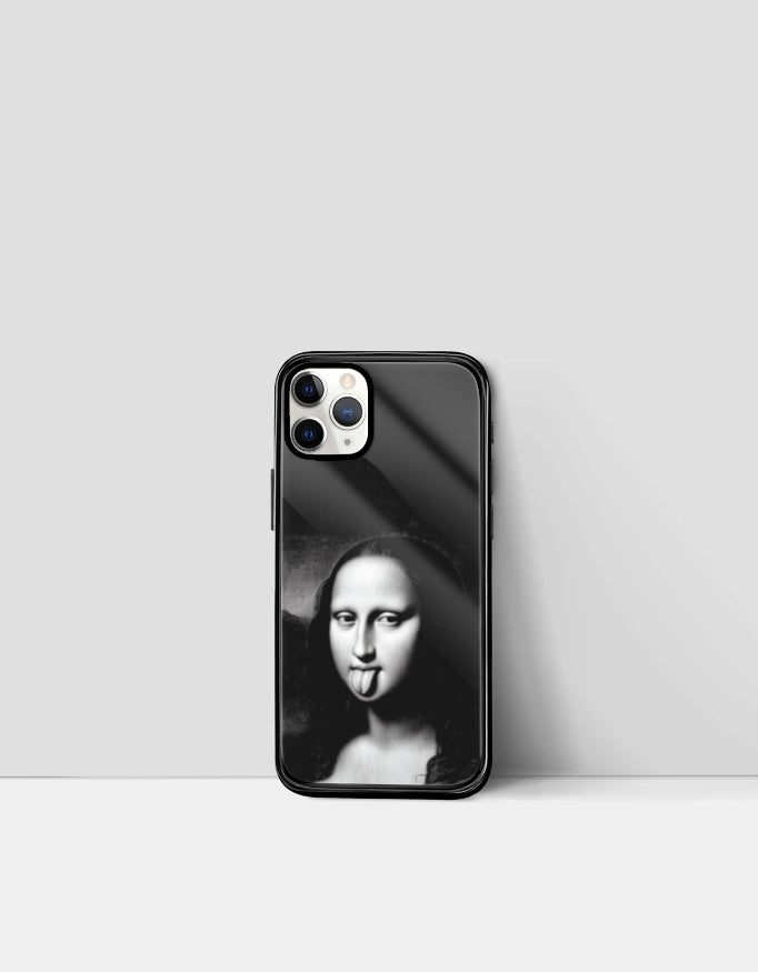Mona Tongue Out | Premium Glossy Protective iPhone Glass Case