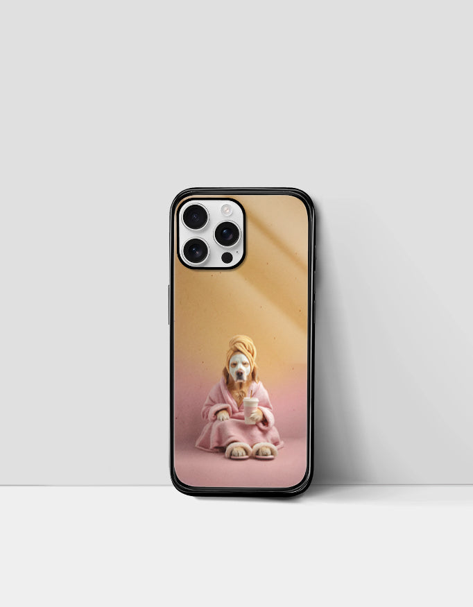 Spa Pup Pamper | Premium Glossy Protective iPhone Glass Case